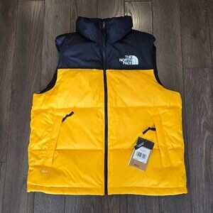 The North Face Nuptse 1996 Packable Down Vest Summit Gold TNF BLACK Men sz L